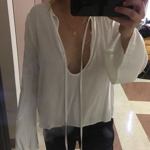 Free People low neck blouse